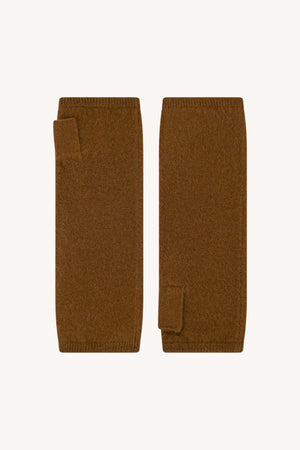 Manicotti in Puro Cashmere Spazzolato Terracotta