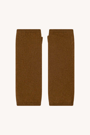 Manicotti in Puro Cashmere Spazzolato Terracotta