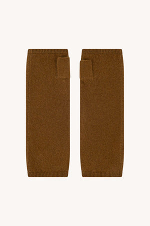 Manicotti in Puro Cashmere Spazzolato Terracotta