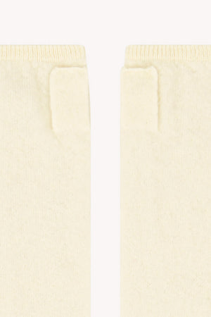 Manicotti in Puro Cashmere Spazzolato Latte