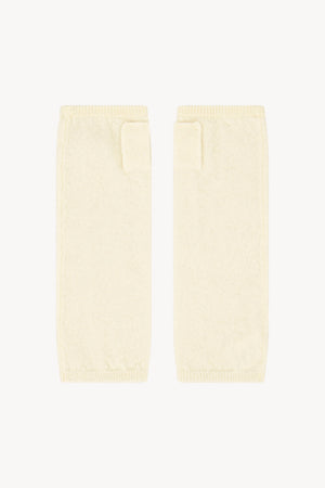 Manicotti in Puro Cashmere Spazzolato Latte