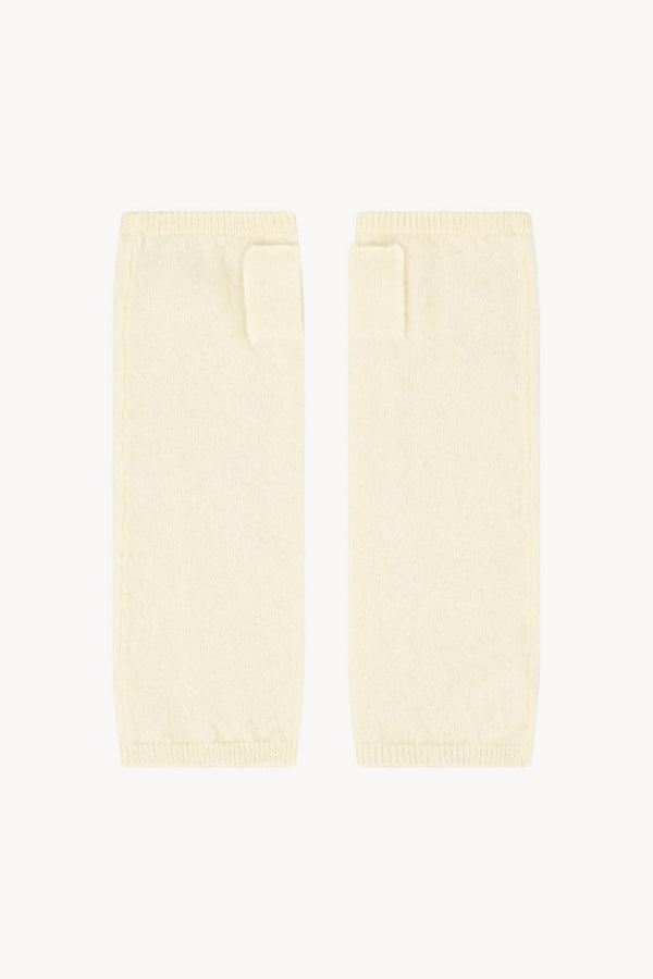 Manicotti in Puro Cashmere Spazzolato Latte