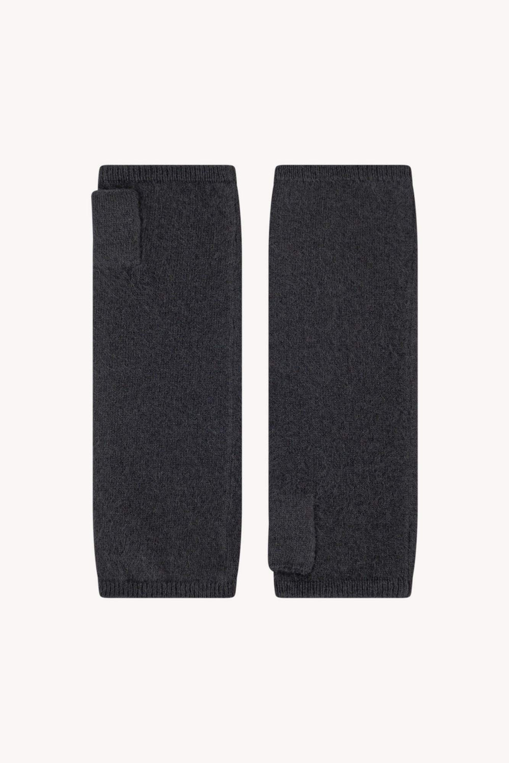 Manicotti in Puro Cashmere Spazzolato Ardesia