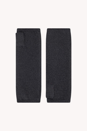 Manicotti in Puro Cashmere Spazzolato Ardesia