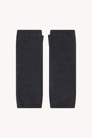 Manicotti in Puro Cashmere Spazzolato Ardesia