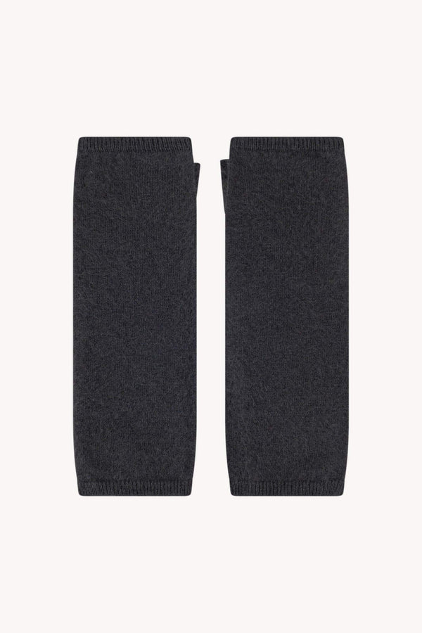 Manicotti in Puro Cashmere Spazzolato Ardesia