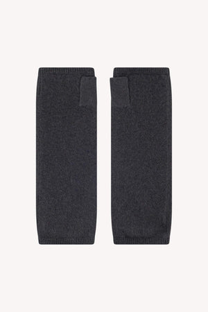 Manicotti in Puro Cashmere Spazzolato Ardesia