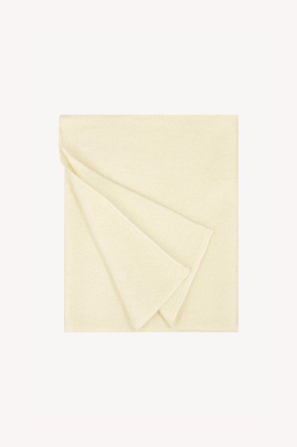 Sciarpa in Maglia Rasata in Puro Cashmere Spazzolato Latte