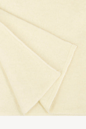 Sciarpa in Maglia Rasata in Puro Cashmere Spazzolato Latte