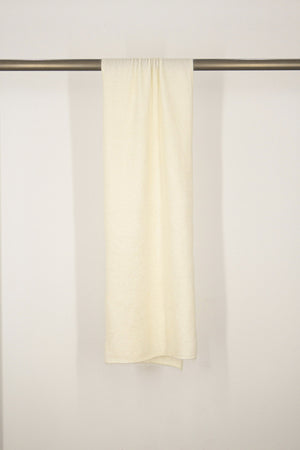 Sciarpa in Maglia Rasata in Puro Cashmere Spazzolato Latte