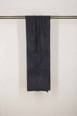 Sciarpa in Maglia Rasata in Puro Cashmere Spazzolato Ardesia