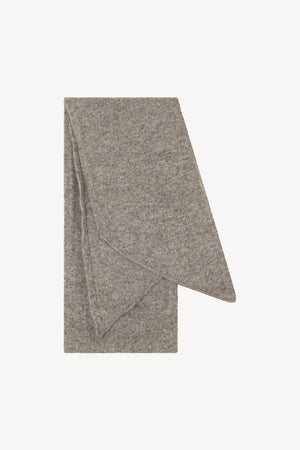 Grey Pure Cashmere Brushed Small Scarf