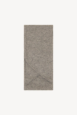 Grey Pure Cashmere Brushed Small Scarf