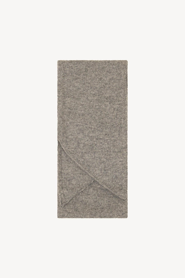 Grey Pure Cashmere Brushed Small Scarf