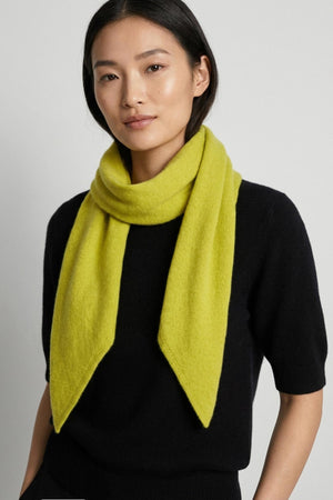 Lime Pure Cashmere Brushed Small Scarf