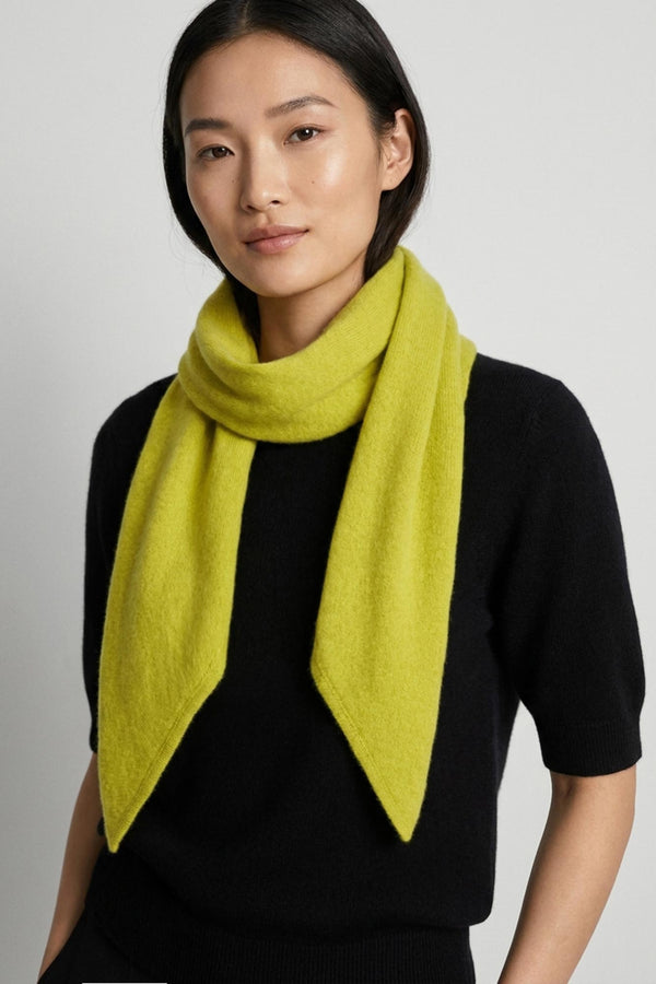 Lime Pure Cashmere Brushed Small Scarf