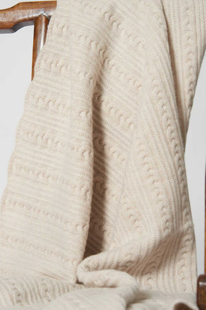 Plaid Bebè in Puro Cashmere Avena