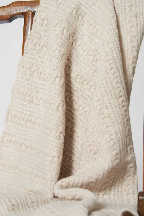 Plaid Bebè in Puro Cashmere Avena