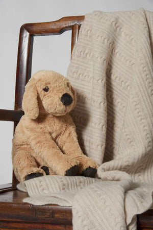 Plaid Bebè in Puro Cashmere Avena