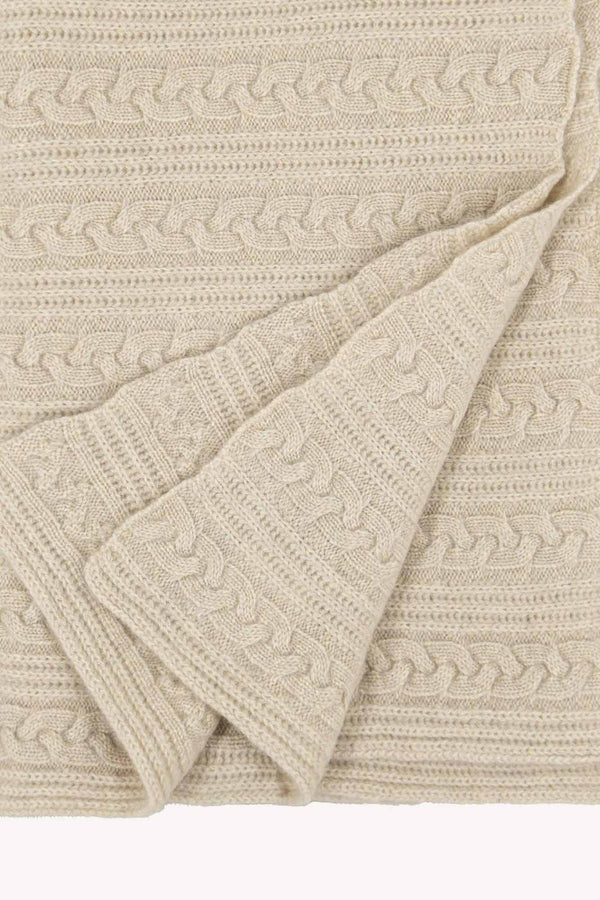 Plaid Bebè in Puro Cashmere Avena