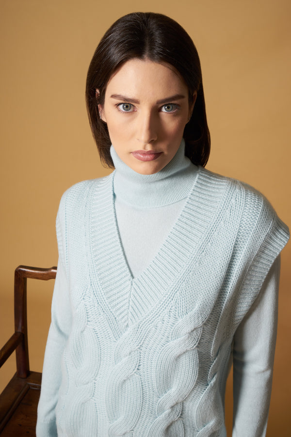 Smanicato Trecciona Puro Cashmere