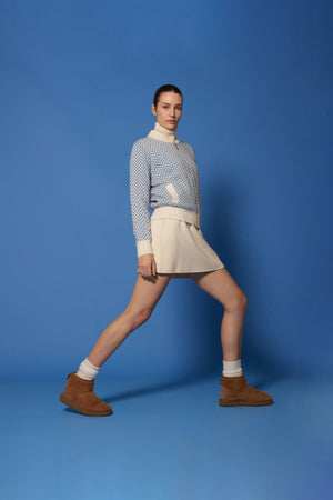 Bomber a Spina di Pesce Puro Cashmere