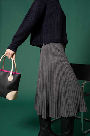 Pure Cashmere Pleated Skirt