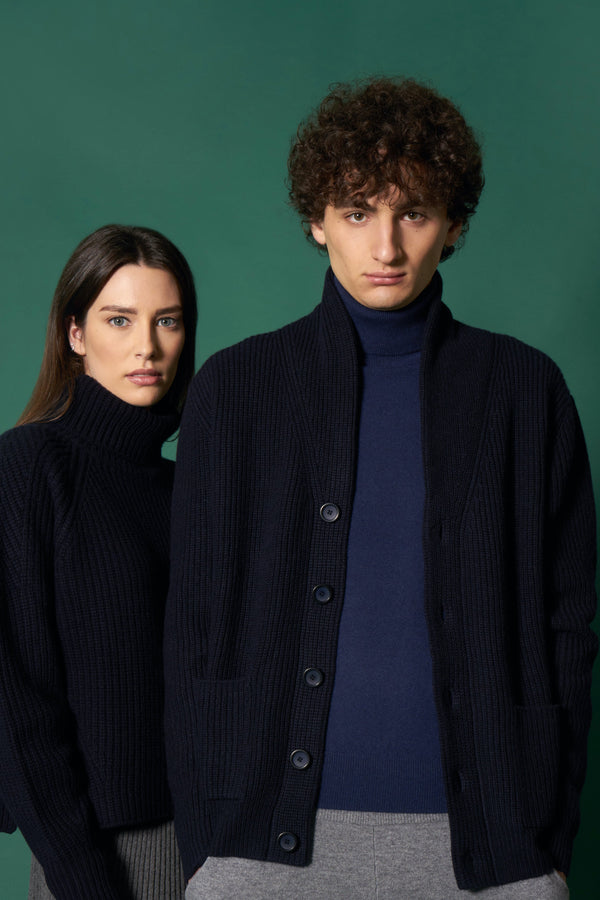 Cardigan Collo Scialle Costa Inglese Puro Cashmere