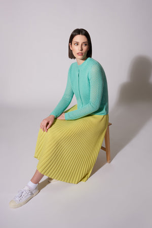 Cardigan rete Puro Cashmere