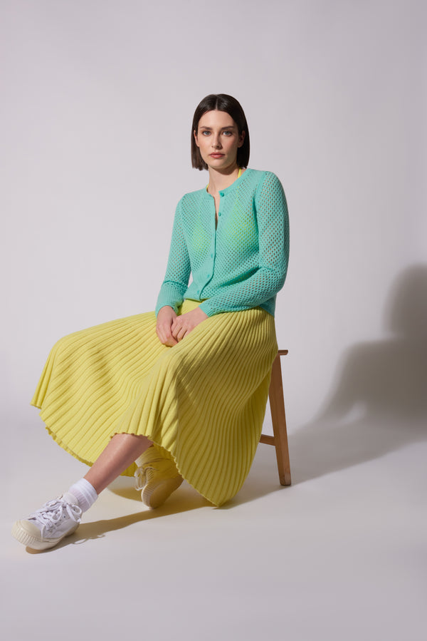 Cardigan rete Puro Cashmere