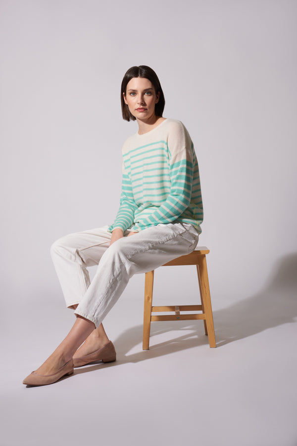 Maglia righe Puro Cashmere