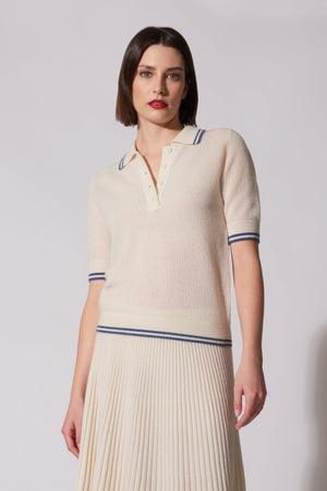 Polo rete mezza manica Puro Cashmere