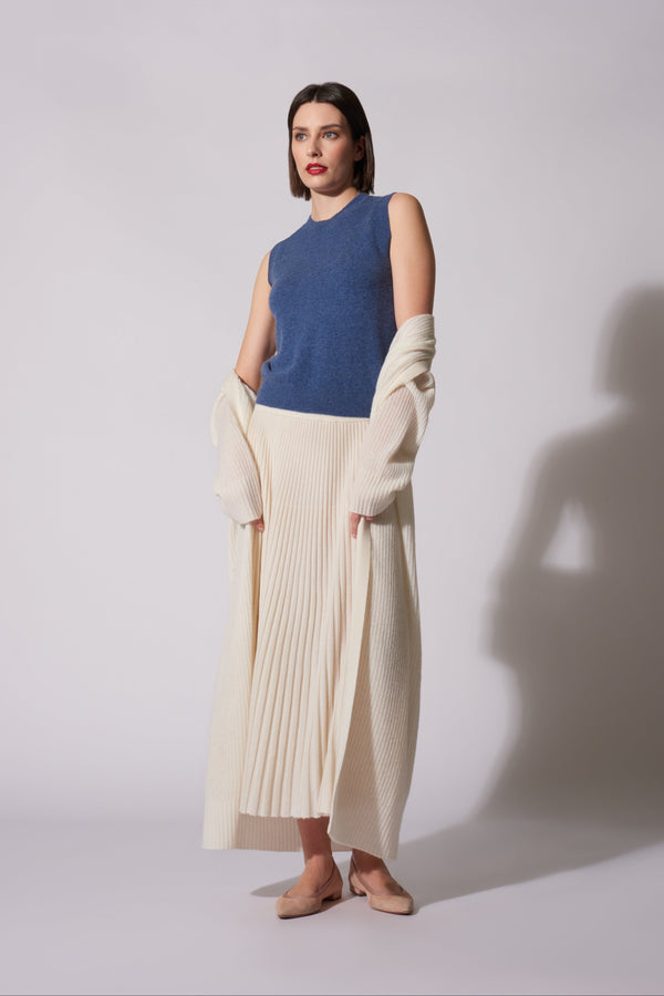 Girocollo senza maniche Puro Cashmere