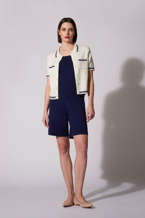 Camicia M/Manica bicolore Cotone - Seta - Cashmere