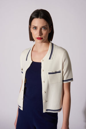 Camicia M/Manica bicolore Cotone - Seta - Cashmere