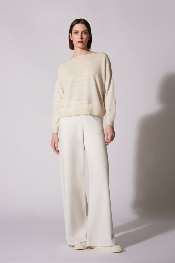 Barchetta righe Lurex Seta - Cashmere