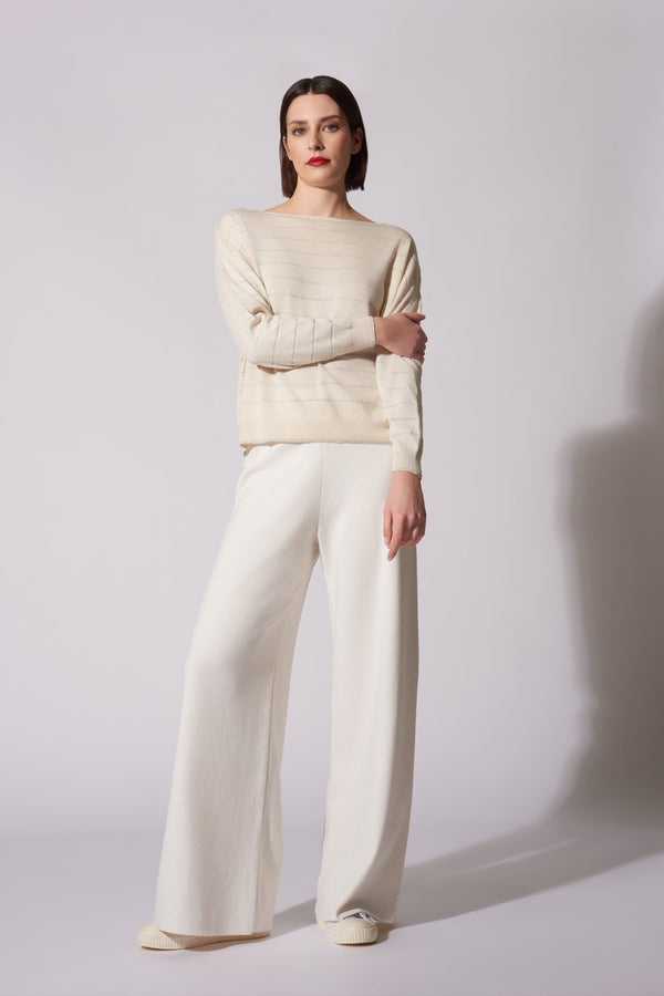 Barchetta righe Lurex Seta - Cashmere