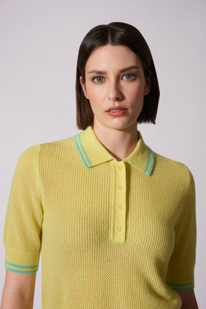 Polo rete mezza manica Puro Cashmere