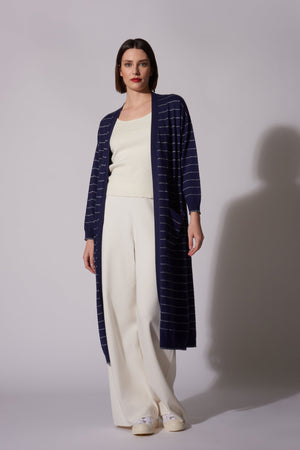 Spolverino righe Lurex Seta - Cashmere