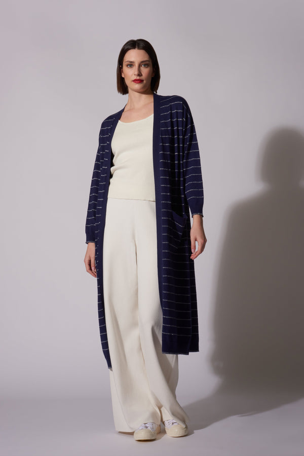 Spolverino righe Lurex Seta - Cashmere