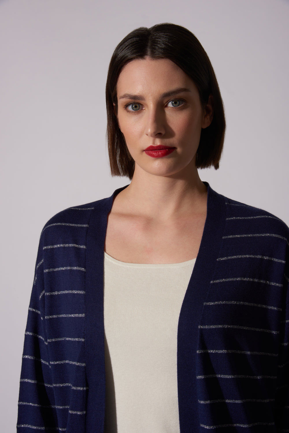 Spolverino righe Lurex Seta - Cashmere