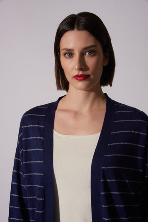 Spolverino righe Lurex Seta - Cashmere