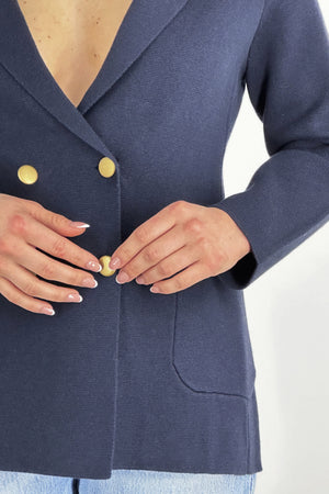 Blazer Doppio Petto Cotone - Cashmere