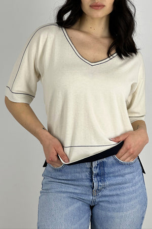 Kimono Scollo a V Cotone - Cashmere