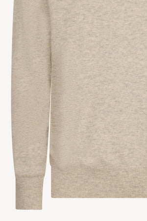 Greige Pure Cashmere Round Neck Pullover