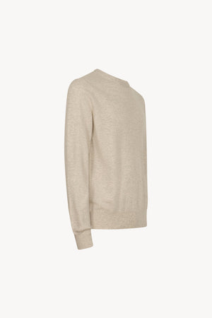 Greige Pure Cashmere Round Neck Pullover