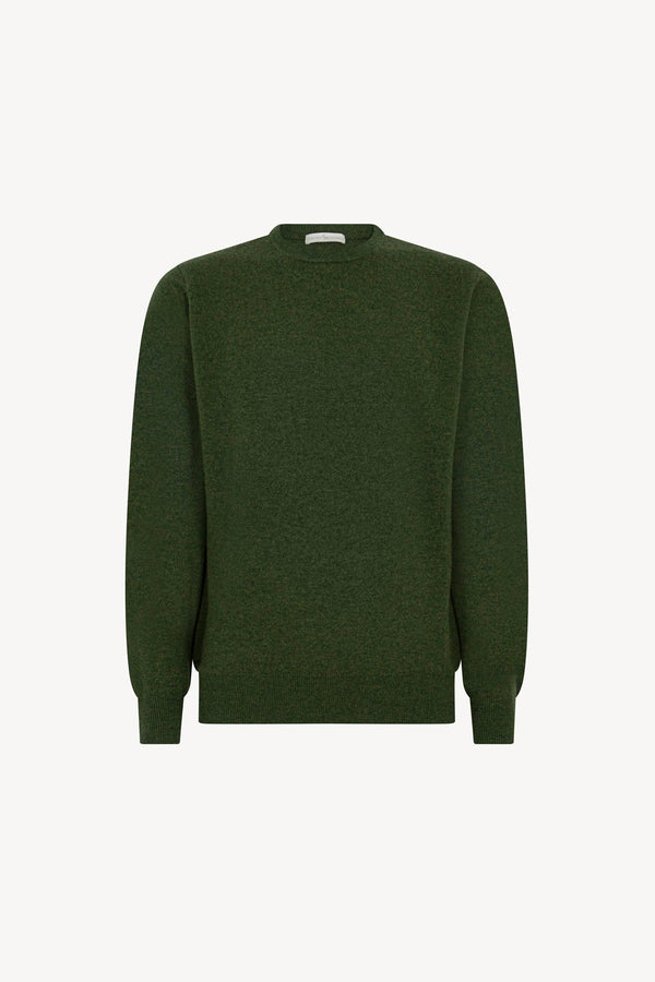Maglia Girocollo in Puro Cashmere Loden