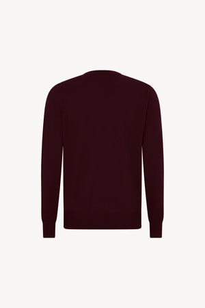 Maglia Girocollo in Puro Cashmere Acero