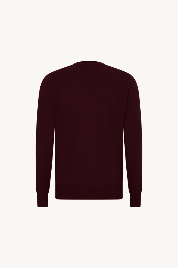 Maglia Girocollo in Puro Cashmere Acero