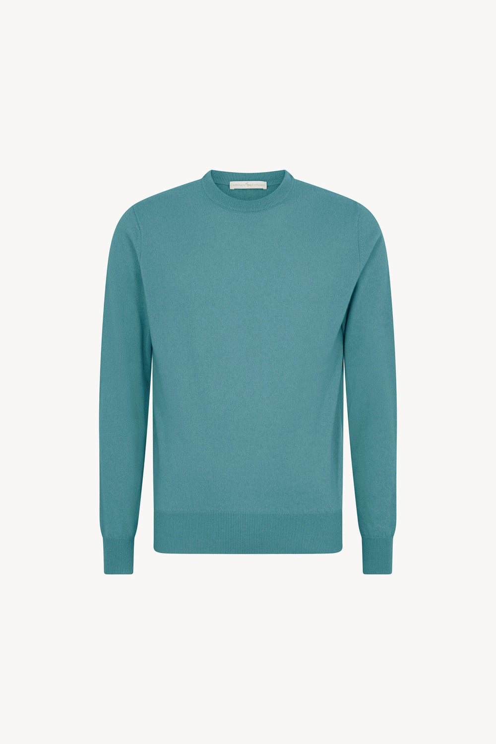 Maglia Girocollo in Puro Cashmere Turchese